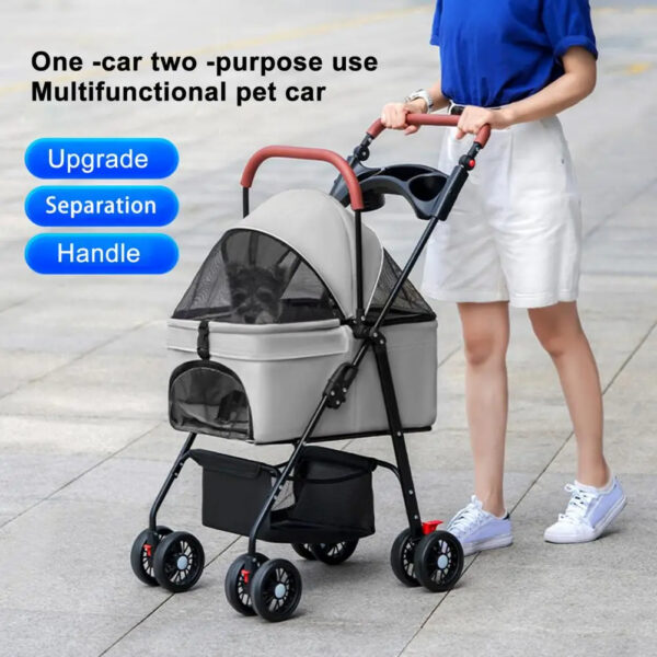 Pet Stroller And Travel Carrier for Small/Medium Dogs - Image 2
