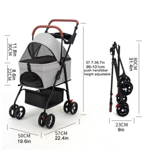 Pet Stroller And Travel Carrier for Small/Medium Dogs - Image 6