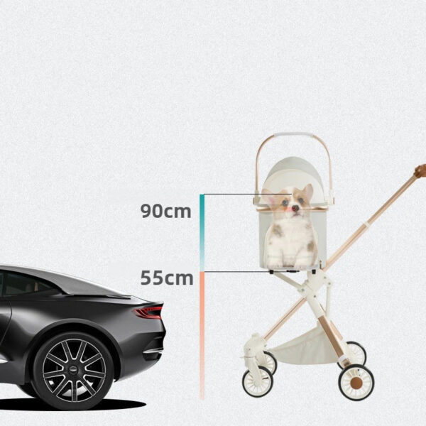 Luxury Lightweight Dog Stroller - 33 lbs Load Capacity - Image 5