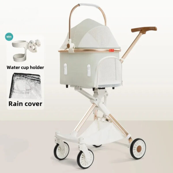 Luxury Lightweight Dog Stroller - 33 lbs Load Capacity - Image 2